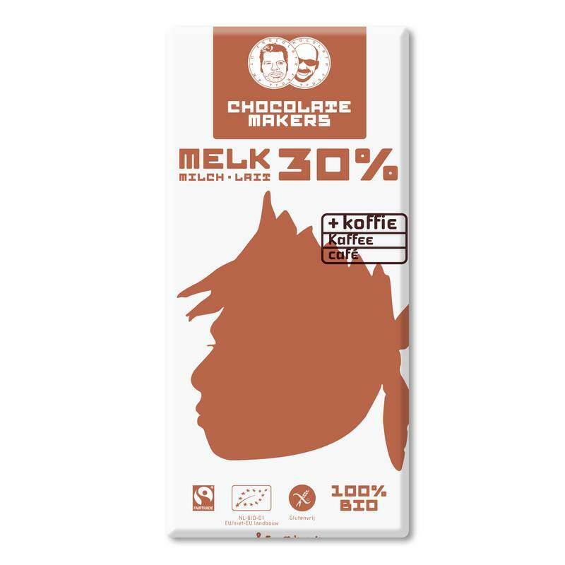 Chocolatemakers Awajun 30% met koffie bio fairtrade bio 85g