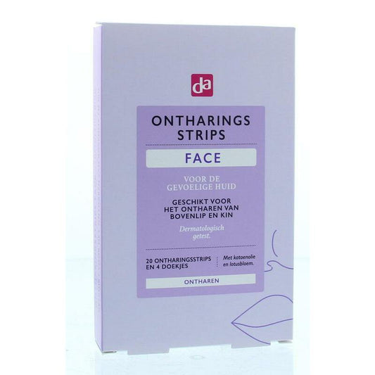 DA Ontharingsstrips face 20 + 4 wipes 24st