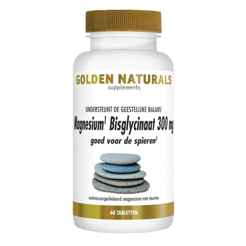 Golden Naturals Magnesium bisglycinaat 300 mg vegan 60tb