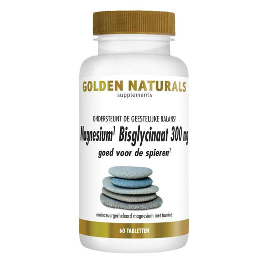 Golden Naturals Magnesium bisglycinaat 300 mg vegan 60tb