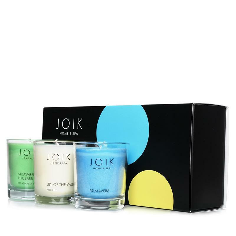Joik Spring scents candle trio giftset vegan 3x80g