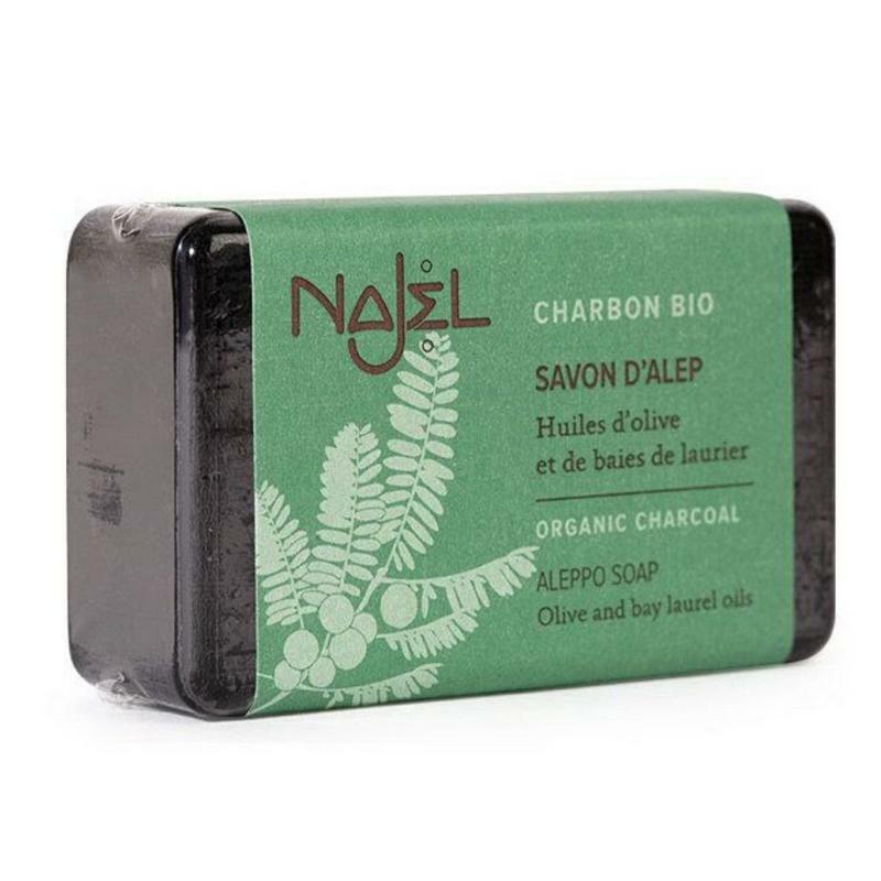 Najel Aleppo olijfzeep met charcoal 100g