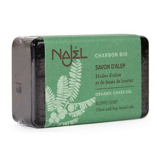 Najel Aleppo olijfzeep met charcoal 100g