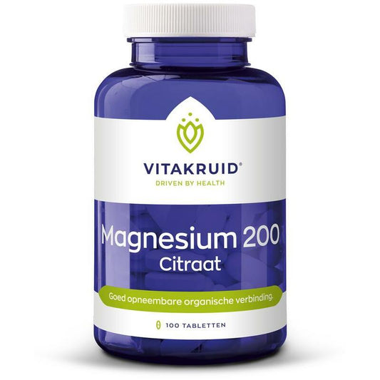 Vitakruid Magnesium 200 citraat 100tb