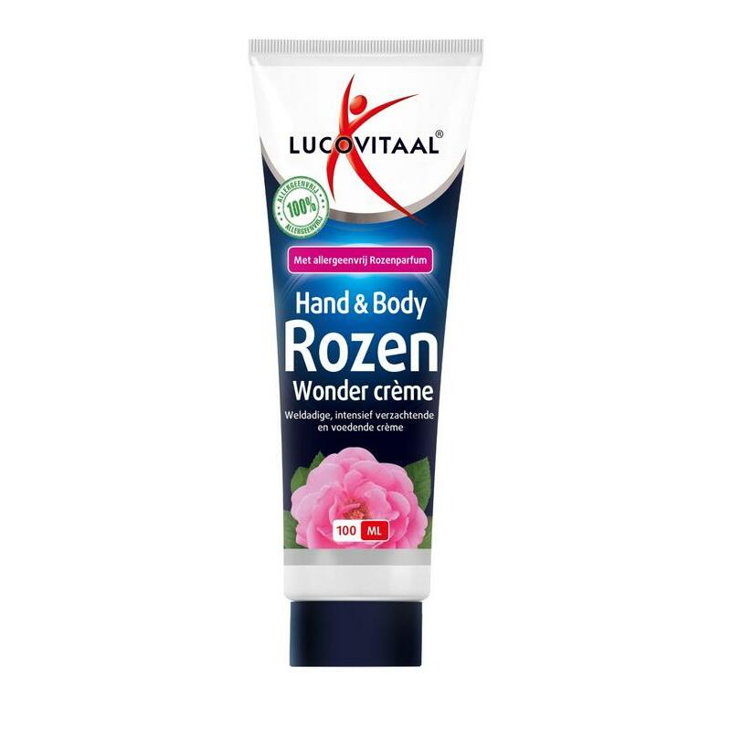 Lucovitaal Hand & body rozen wonder creme 100ml