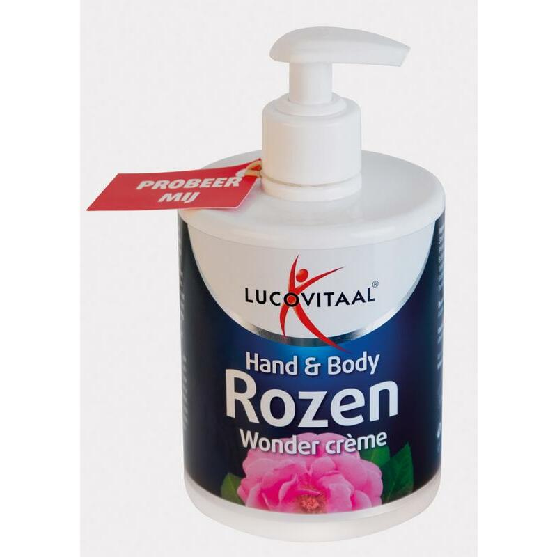 Lucovitaal Hand & body rozen wonder creme 500ml