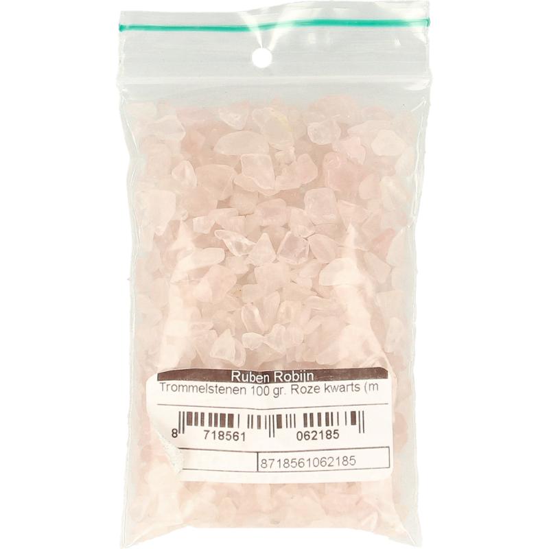 Ruben Robijn Trommelstenen roze kwarts maat 1 100g
