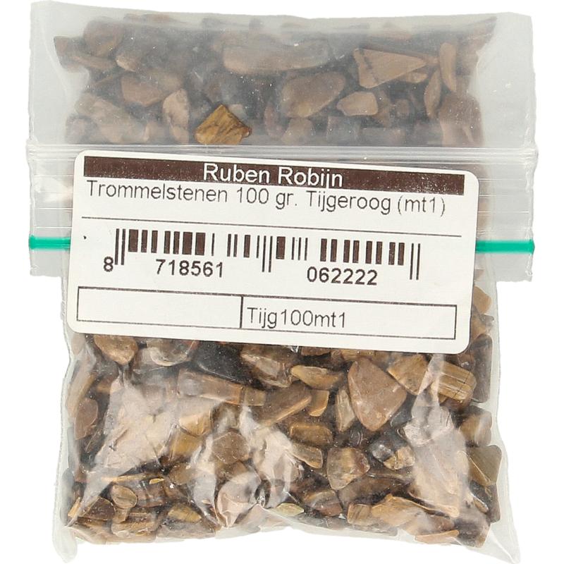Ruben Robijn Trommelstenen tijgeroog maat 1 100g