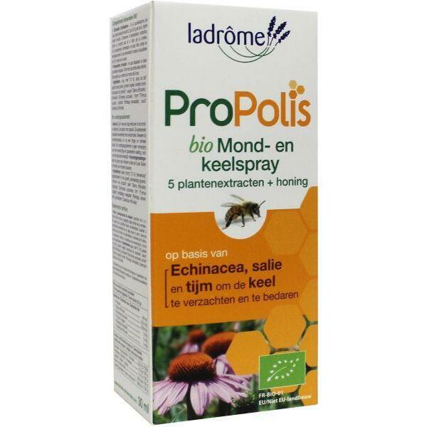 Ladrome Propolis keel- en mondspray bio 30ml