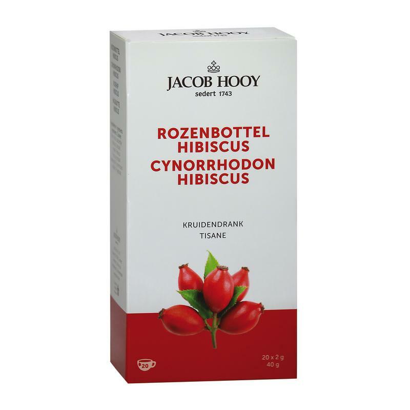 Jacob Hooy Rozenbottel hibiscus thee zakjes 20st