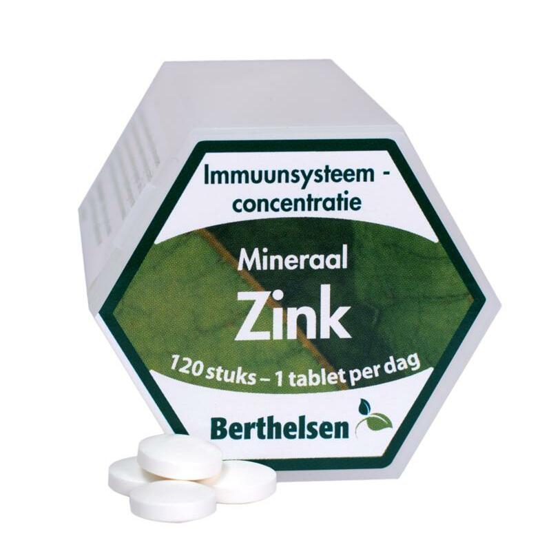 Berthelsen Zink gluconaat 20 mg 120tb