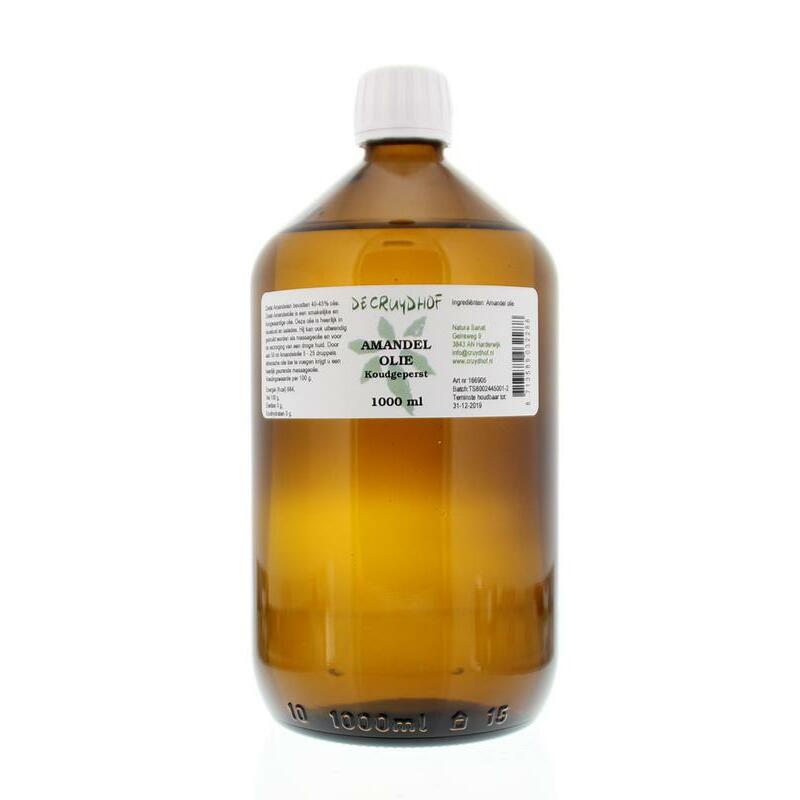 Cruydhof Amandelolie zoet koudgeperst 1000ml
