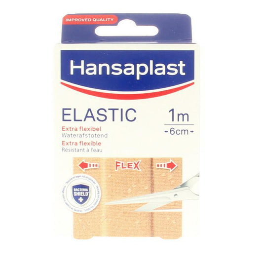 Hansaplast Elastic & waterafstotend 1 m x 6 cm 1st