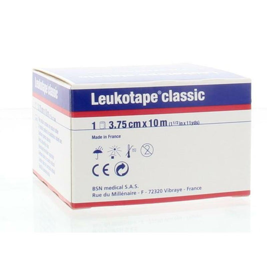 Leukotape 10 m x 3.75 cm wit 1st