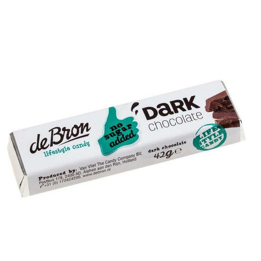 De Bron Chocolade puur reep suikervrij 42g