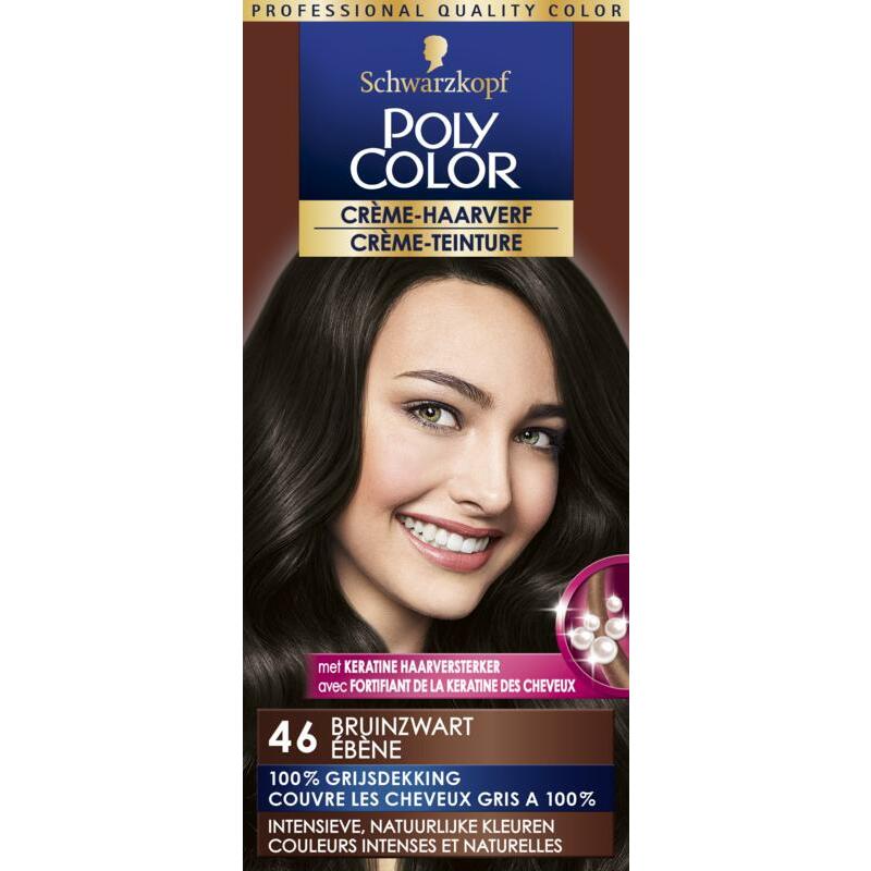 Poly Color Creme haarverf 46 bruin zwart 90ml