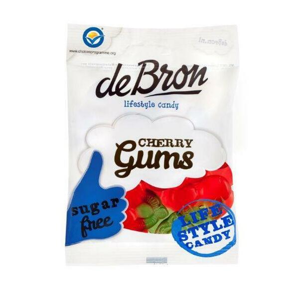 De Bron Kersen gums/cherry gums suikervrij 90g