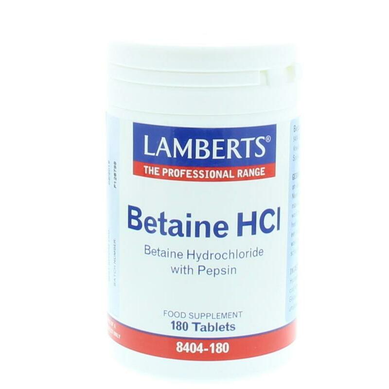 Lamberts Betaine HCL 324 mg / Pepsine 5 mg 180tb