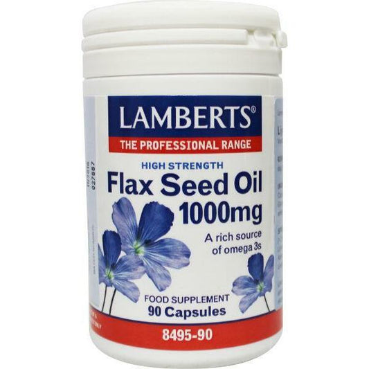 Lamberts Lijnzaadolie (flaxseed oil) 1000 mg 90vc