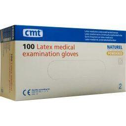 CMT Onderzoekshandschoen latex naturel gepoederd maat 100st