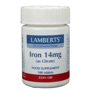 Lamberts IJzer citraat 14 mg 100tb