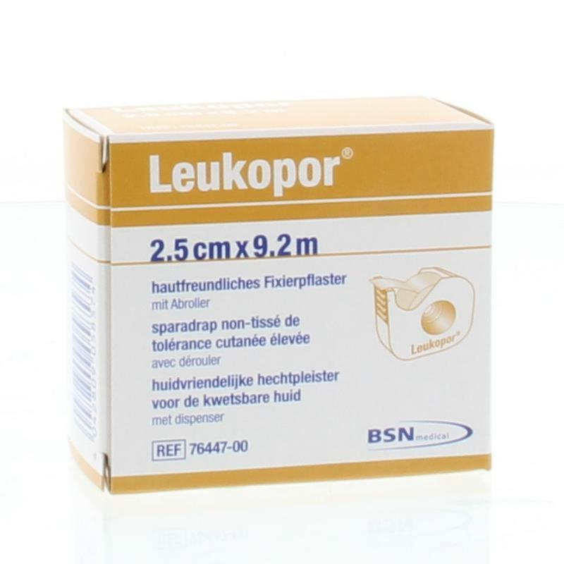 Leukopor Hechtpleister non-woven 9.2 m x 2.5 cm 1st