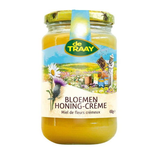 Traay Bloemenhoning creme 450g