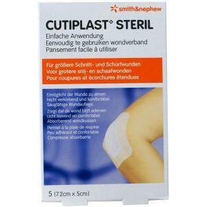 Cutiplast Steriel 7.2 x 5 cm 5st
