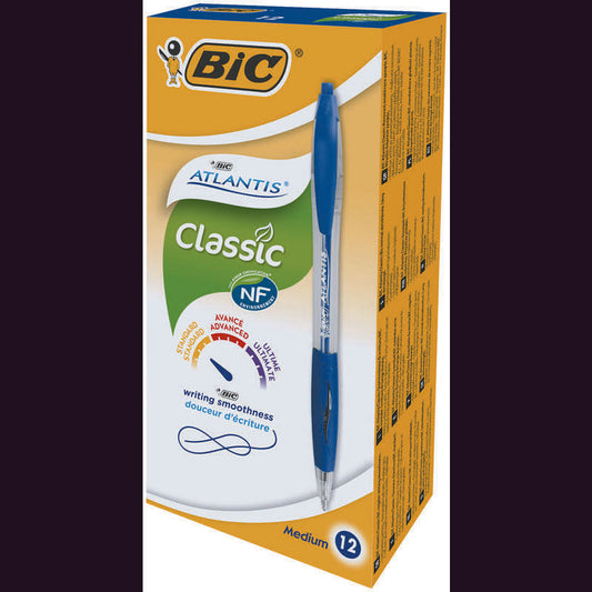 BIC Atlantis pennen blauw doos 12st
