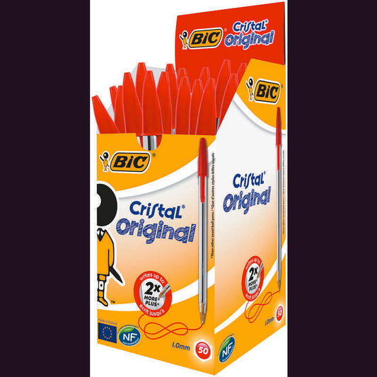 BIC Cristal pennen rood doos 50st