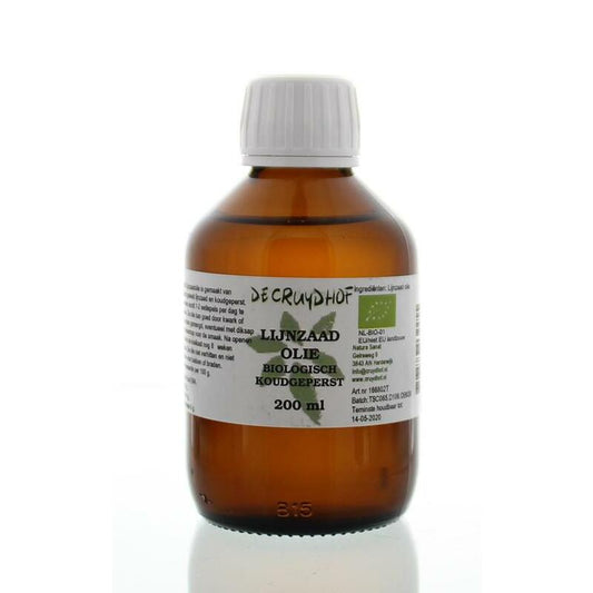 Cruydhof Lijnzaadolie koudgeperst bio 200ml