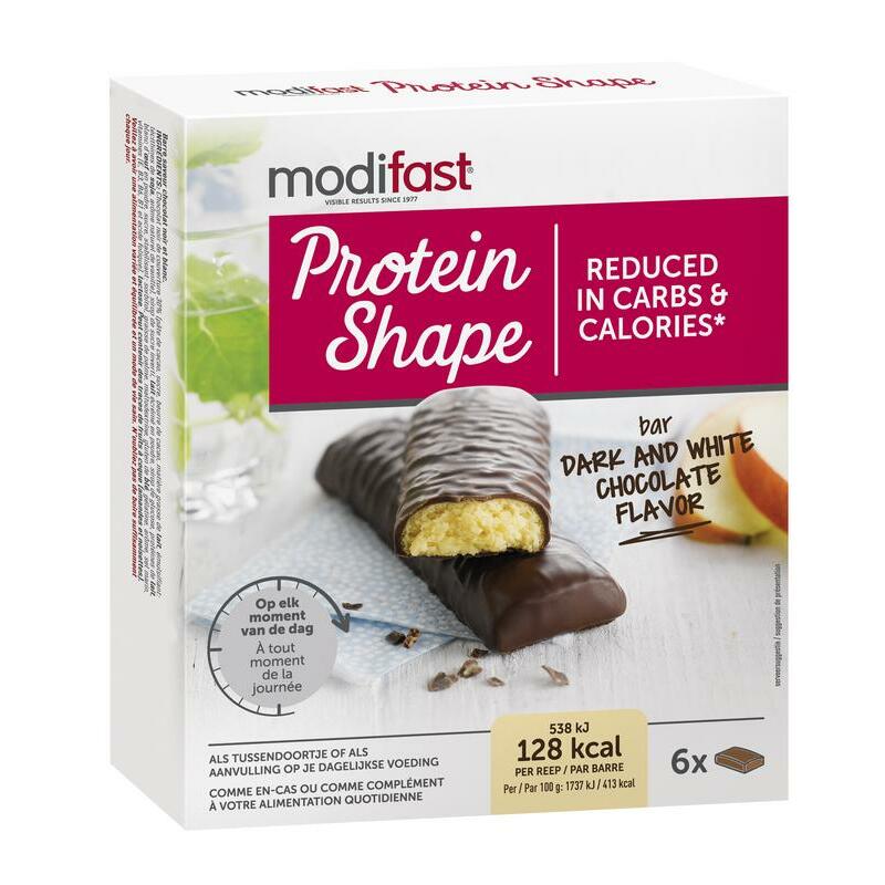 Modifast Protein Shape pure & witte chocolade 6 x 31 gram 6x31g