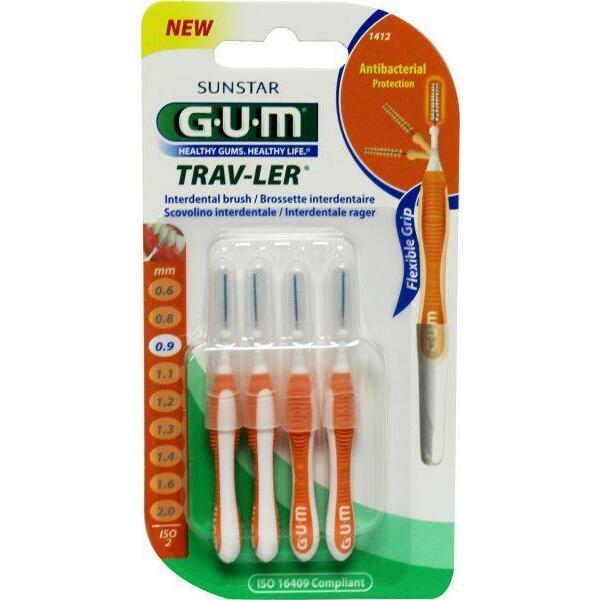 GUM Trav-ler rager 0.9 mm (oranje) 4st