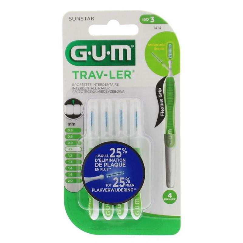 GUM Trav-ler rager 1.1mm (groen) 4st