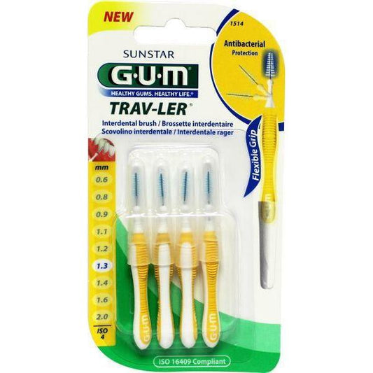 GUM Trav-ler rager 1.3 mm (geel) 4st