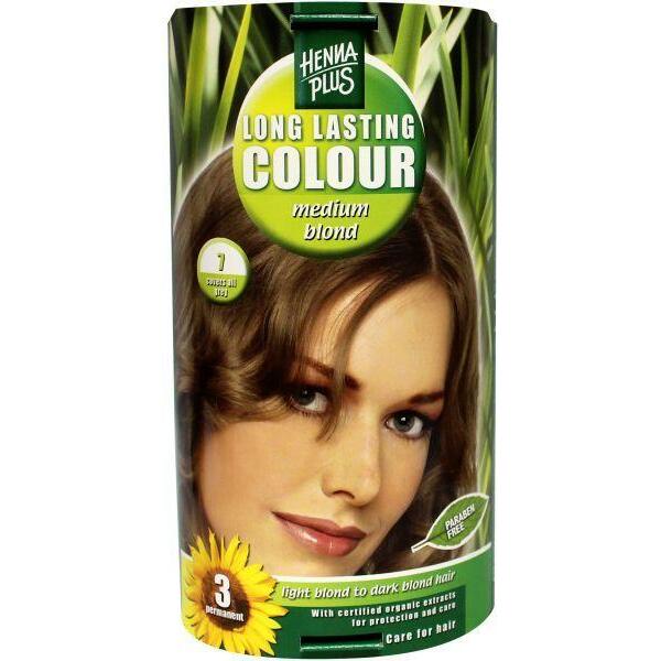 Henna Plus Long lasting colour 7 medium blond 100ml