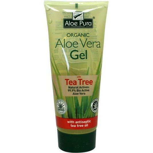 Optima Aloe pura aloe vera gel organic tea tree 200ml