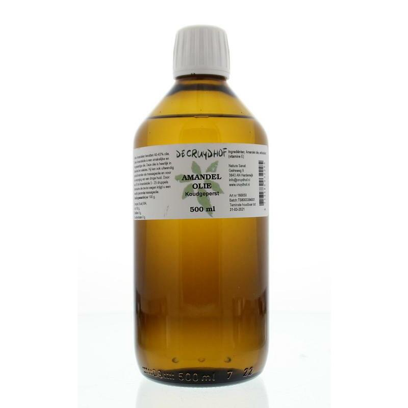 Cruydhof Amandelolie zoet koudgeperst 500ml