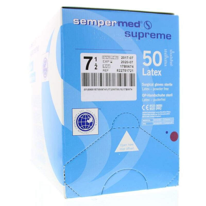 Sempermed Operatiehandschoen supreme maat 7.5 50paar