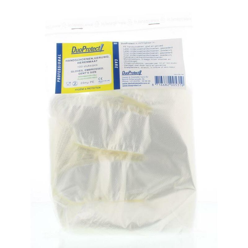 Duoprotect Wegwerphandschoen transparant ruw 100st