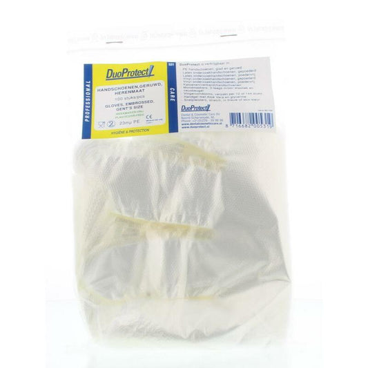 Duoprotect Wegwerphandschoen transparant ruw 100st