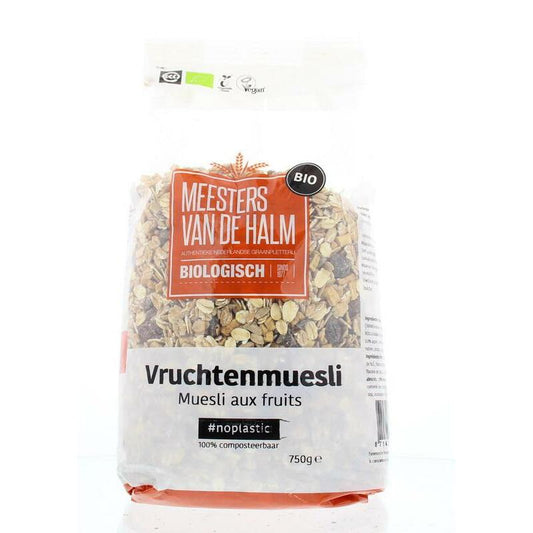 De Halm Muesli vruchten eko bio 750g