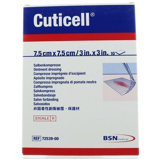 Cuticell Zalfcompres 7.5 x 7.5 cm 10st