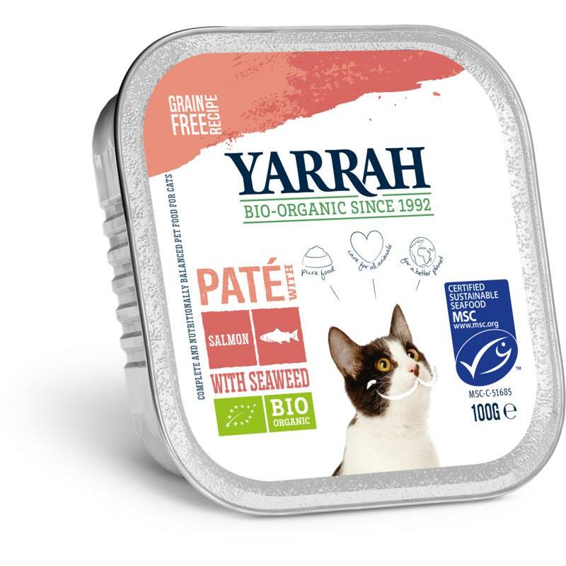 Yarrah Kattenvoer pate met zalm bio 100g