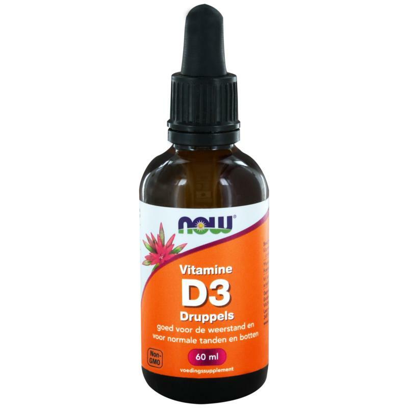 NOW Vitamine D3 druppels 400IE 60ml