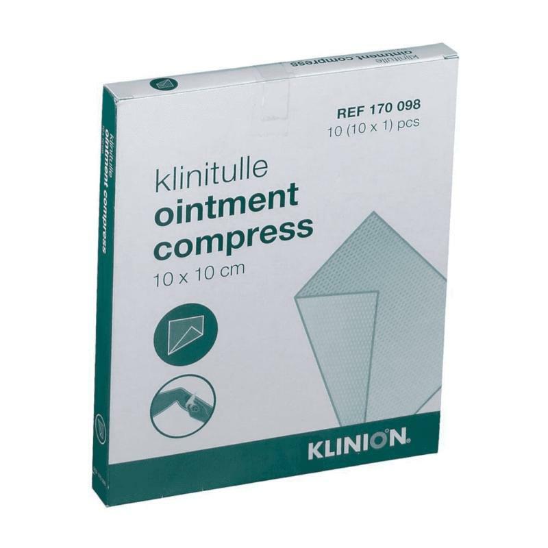 Klinion Klinitulle zalfkompres 10 x 10 10st