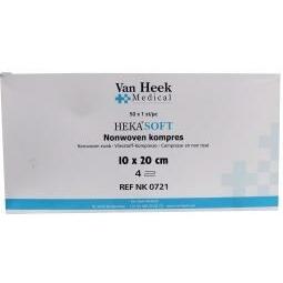 Hekasoft Kompres steriel 4 lagen 10 x 20cm 50st