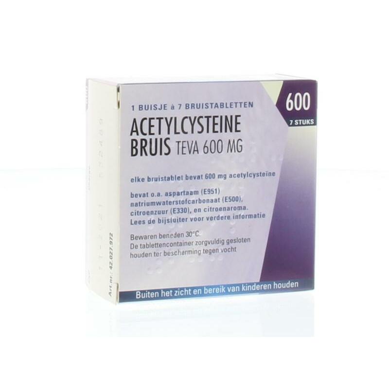 Teva Acetylcysteine 600 mg 7brt