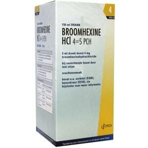 Teva Broomhexine HCL 4mg/ml = 0.8 mg 150ml