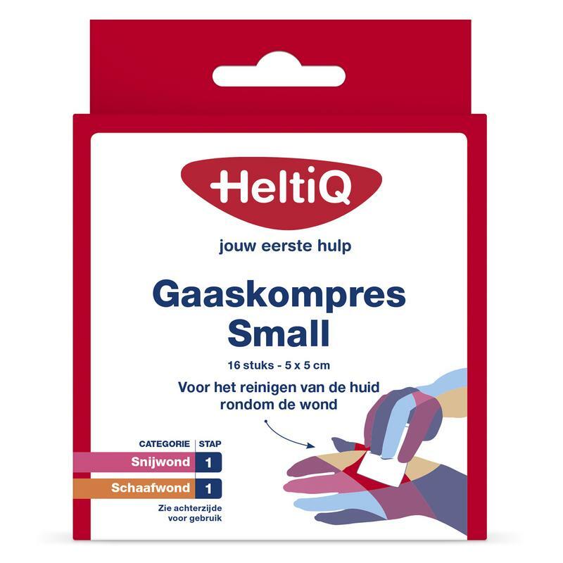 Heltiq Gaaskompressen 5 x 5 cm 16st